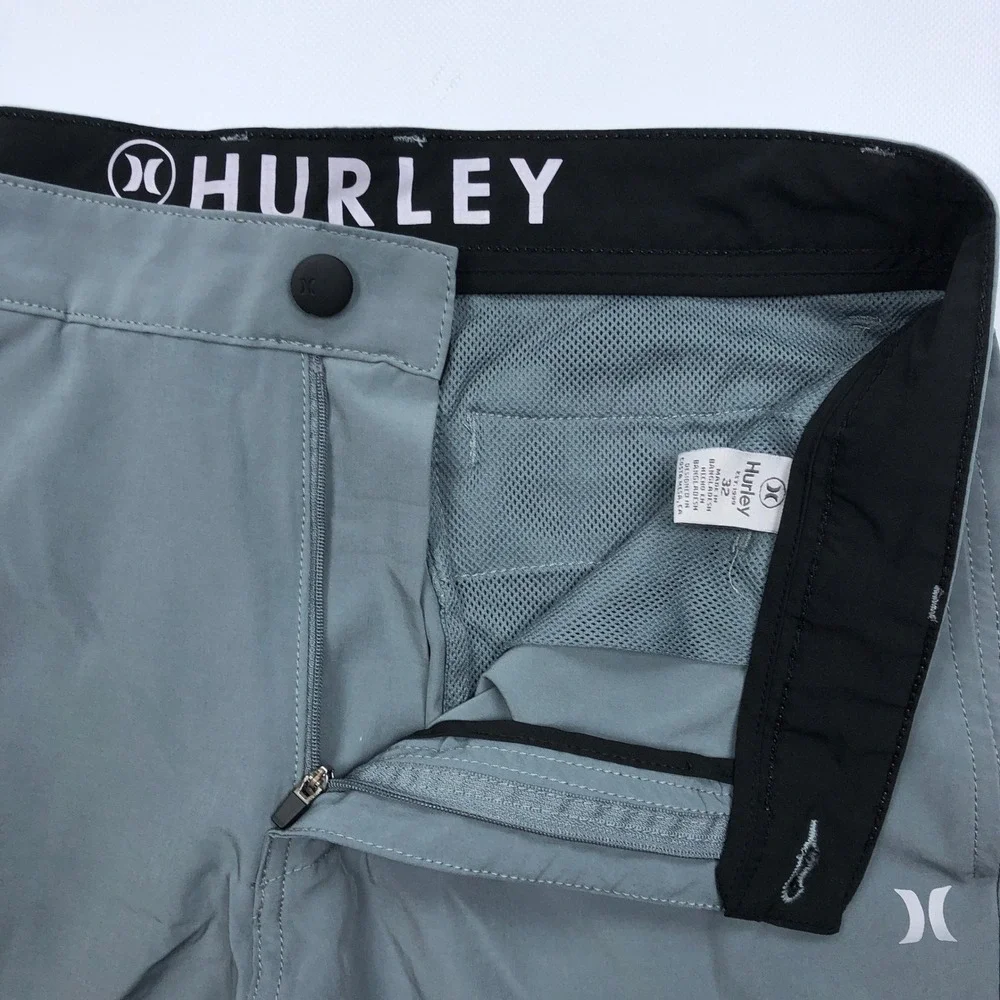 Hurley Hybrid Walk Shorts Gray Size 32 Stretch Quick Dry Boardshorts 9